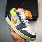 jordan 1 low ‘hoops’ whitecoconut milk-shadow green-laser orange