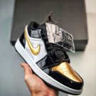 jordan 1 low âcopper toeâ metallic goldblack-white