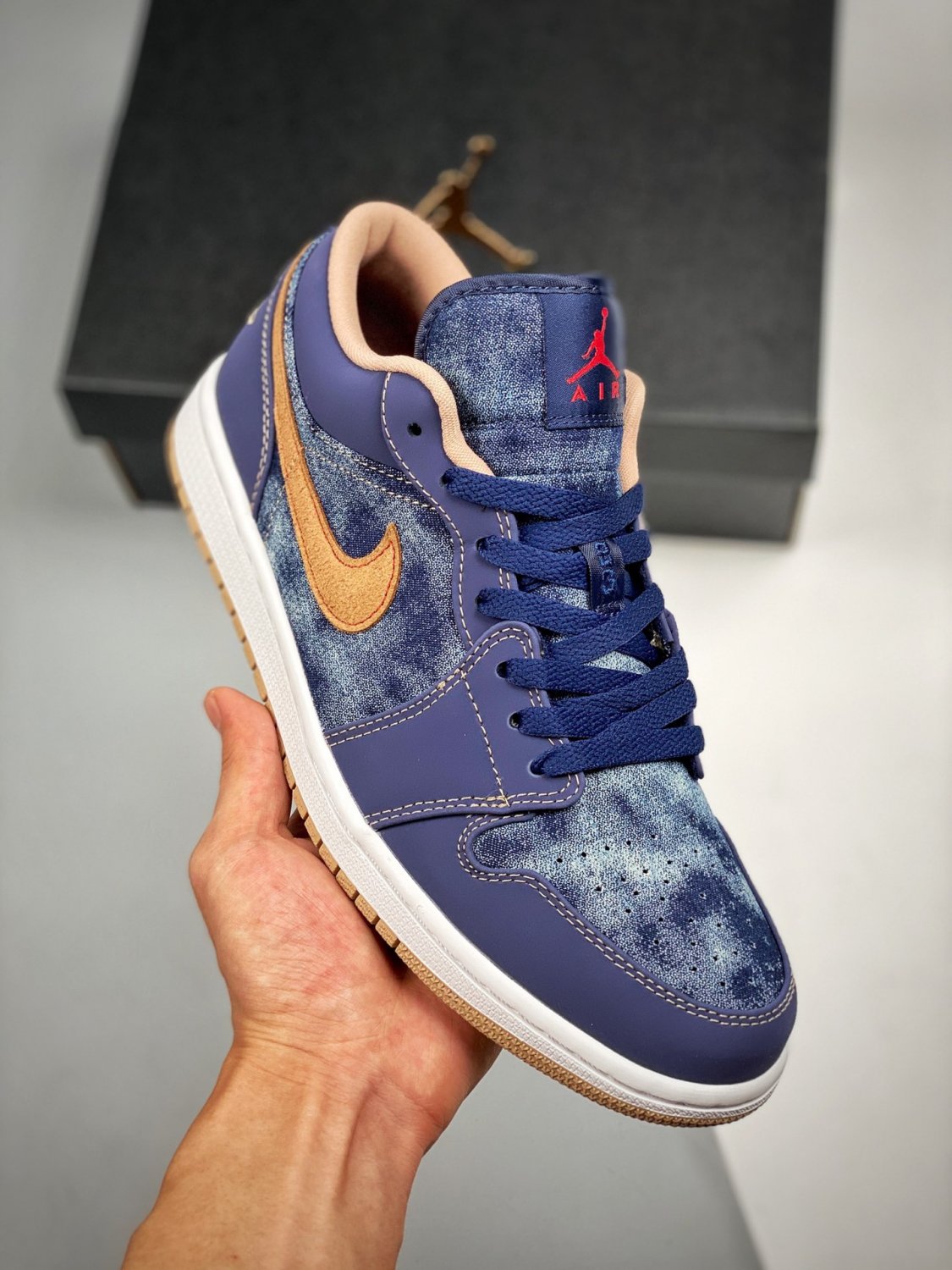 jordan 1 low &Atilde;&cent;&Acirc;�&Acirc;�denim&Atilde;&cent;&Acirc;�&Acirc;� midnight navyuniversity red-white-hemp