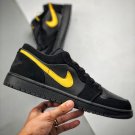 jordan 1 low black yellow 553558-071