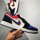 jordan 1 low blackcourt purple-university gold-bright crimson on