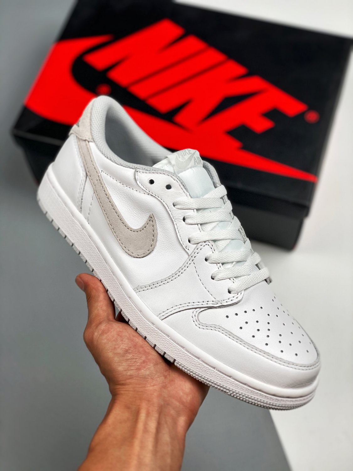 jordan 1 low og whiteneutral grey cz0775-100