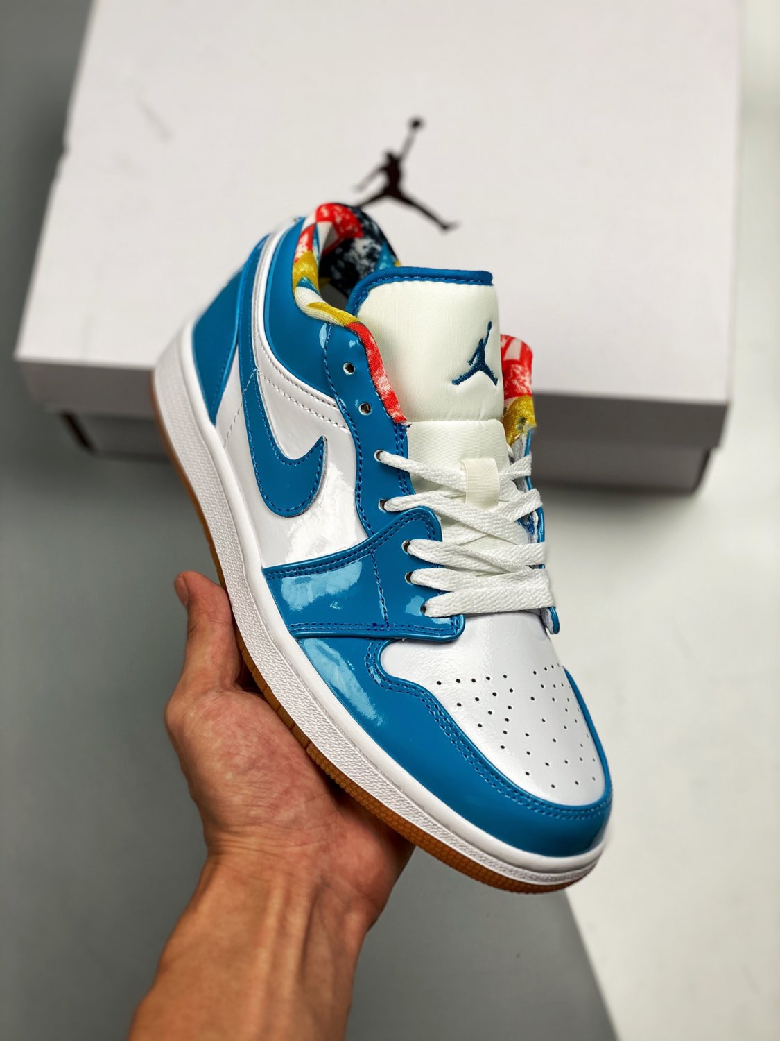 jordan 1 low patent leather and gum soles