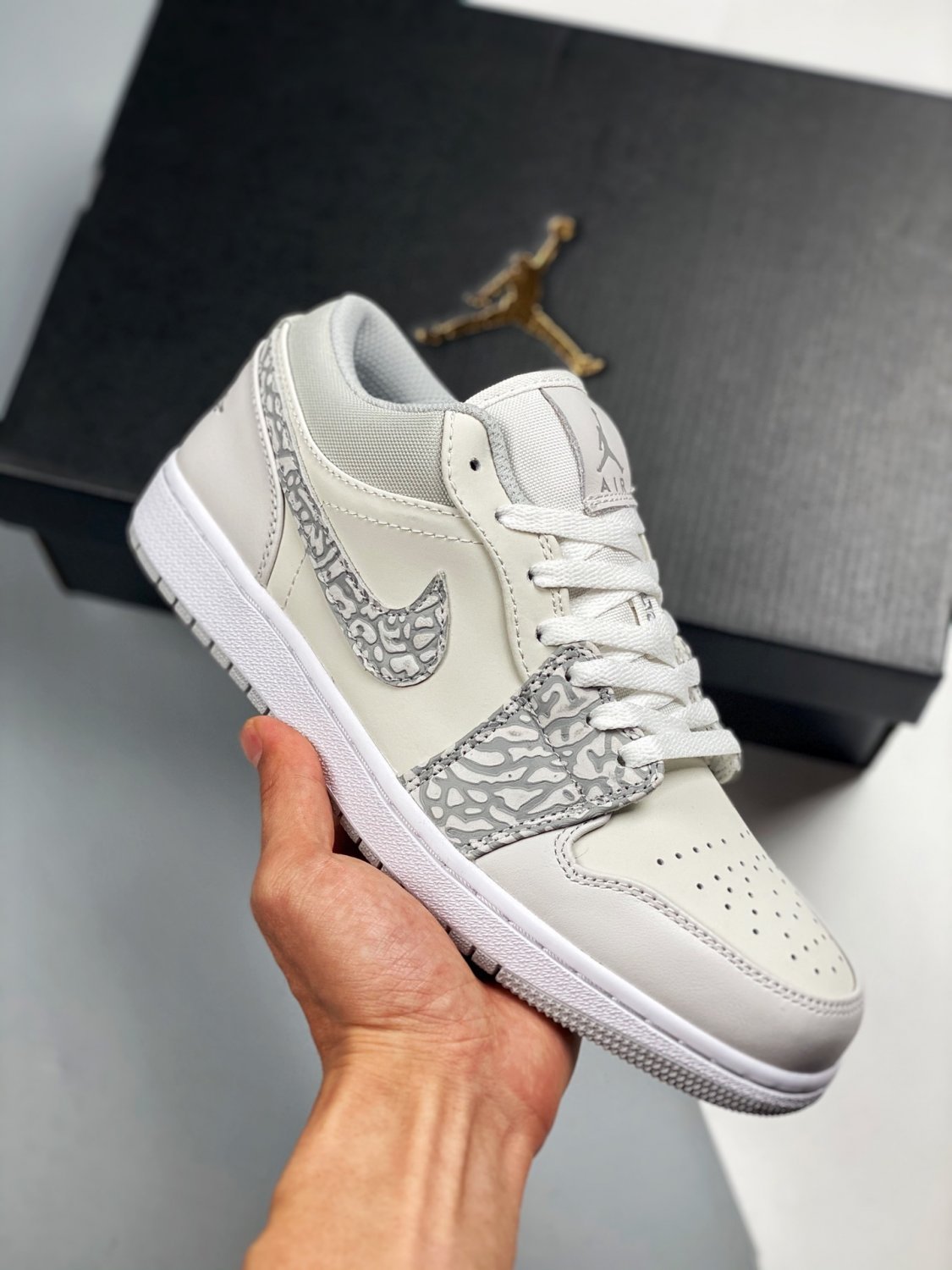 jordan 1 low prm &Atilde;&cent;&Acirc;�&Acirc;�elephant print&Atilde;&cent;&Acirc;�&Acirc;� whiteneutral grey-sail