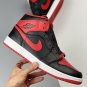 jordan 1 mid &acirc;��bred&acirc;�� blackwhitefire red dq8426-060