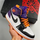 jordan 1 mid ‘phoenix suns’ whitebright citruscourt purple-black