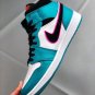 jordan 1 mid &acirc;��south beach&acirc;�� turbo greenblack-hyper pink-orange peel on