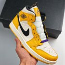 jordan 1 mid “lakers” yellow white purple