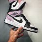 jordan 1 mid &acirc;��tie-dye&acirc;�� blackwhiteamethyst wavebleached coral