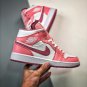 jordan 1 mid &acirc;��valentines day&acirc;�� coral chalkdesert berry-white dq8423-616