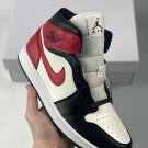 jordan 1 mid âblack toeâ black red white bq6472-160
