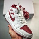 jordan 1 mid âred toeâ white pomegranate bq6472-161