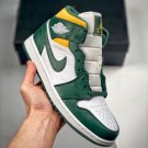 jordan 1 mid âseattle supersonicsâ green yellow