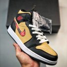 jordan 1 mid âtartan swooshâ tanblack-red dz5329-001