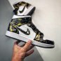 jordan 1 mid black gold white