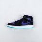 jordan 1 mid blackblack-grape ice-new emerald