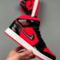 jordan 1 mid blackhot punch bq6472-600 on