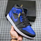 jordan 1 mid blackhyper royal-white