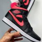 jordan 1 mid blacksiren redwhite bq6472-004