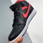 jordan 1 mid blacksiren redwhite bq6472-004