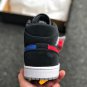 jordan 1 mid blackvarsity red-white