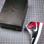 jordan 1 mid blackwhite-noble red bq6472-016 on