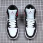 jordan 1 mid blackwhite-noble red bq6472-016 on
