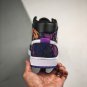 jordan 1 mid blackwhite-rush violet-black on