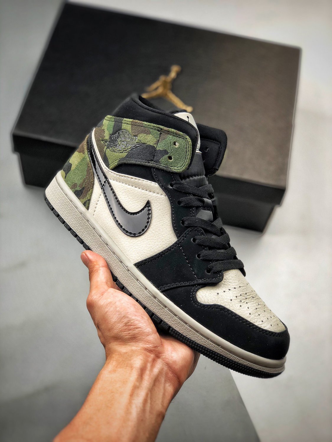 jordan 1 mid camo green cw5490-001