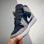 jordan 1 mid elephant print blackgrey-white dm1200-016
