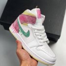 jordan 1 mid gs âpaint dripâ whitepinkyellowgreen dd1666-100