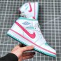 jordan 1 mid gs whitedigital pink-aurora green-soar
