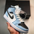 jordan 1 mid ice blueblack-sail-white 555112-401