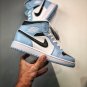 jordan 1 mid ice blueblack-sail-white 555112-401