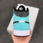 jordan 1 mid light dewblack-teal tint-white