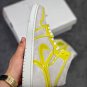 jordan 1 mid lx off-whiteopti yellow-white