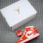 jordan 1 mid orange and white bq6472-116
