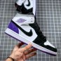 jordan 1 mid purple black suede heels