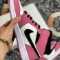jordan 1 mid sailberry pink-black
