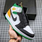 jordan 1 mid se “oakland” white black green yellow