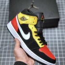 jordan 1 mid se blackamarillo-white-team orange