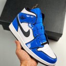 jordan 1 mid se signal bluewhite-black