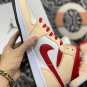 jordan 1 mid white beige red 554725-201