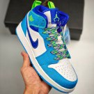 jordan 1 mid white blue neon green da8010-400