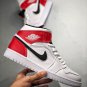 jordan 1 mid white red black 554724-116 on