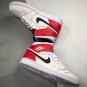 jordan 1 mid white red black 554724-116 on