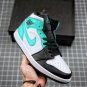 jordan 1 mid whiteblack-island green