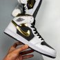 jordan 1 mid whiteblack-metallic gold