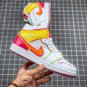 jordan 1 mid whitehyper crimson-pink