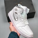 jordan 1 mid whitemetallic silver 554724-105